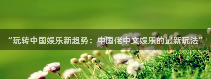 琳琅娱乐5招商：“玩转中国娱乐新趋势：中国佬中文娱乐的最新玩法”