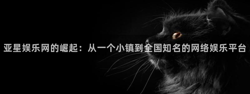 琳琅娱乐登陆：亚星娱乐网的崛起：从一个小镇到全国知名的网络娱乐平台